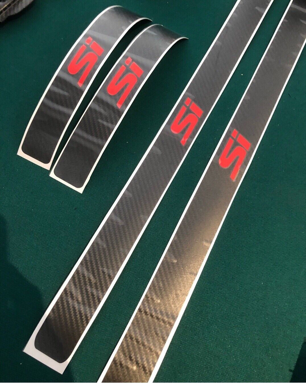 Vinyl Precut Carbon Fiber Door Jam Strips For Honda Civic Sedan w Red Si 2012 15