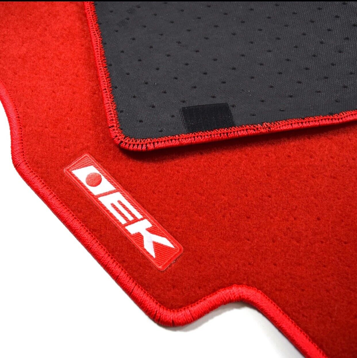 Red Carpet Floor Mats with EK Logo For Honda Civic 1996 through 2000 4 Piece