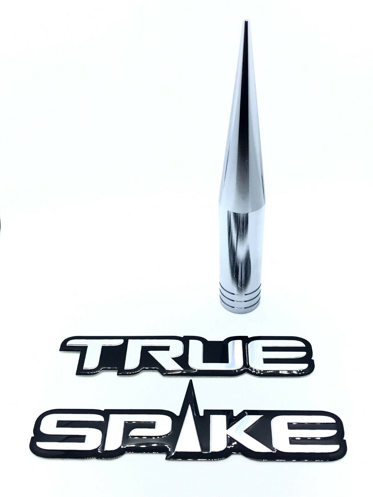 True Spike Short Chrome Antenna for Chevy Silverado GMC Sierra 2007 and Newer