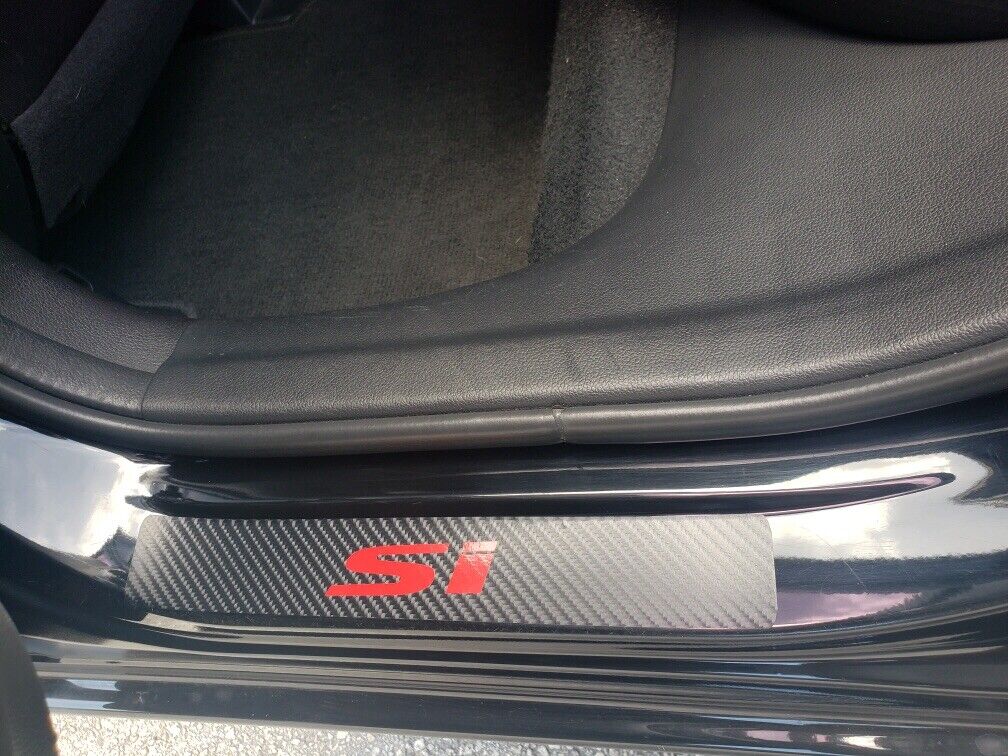 Vinyl Precut Carbon Fiber Door Jam Strips For Honda Civic Sedan w Red Si 2012 15