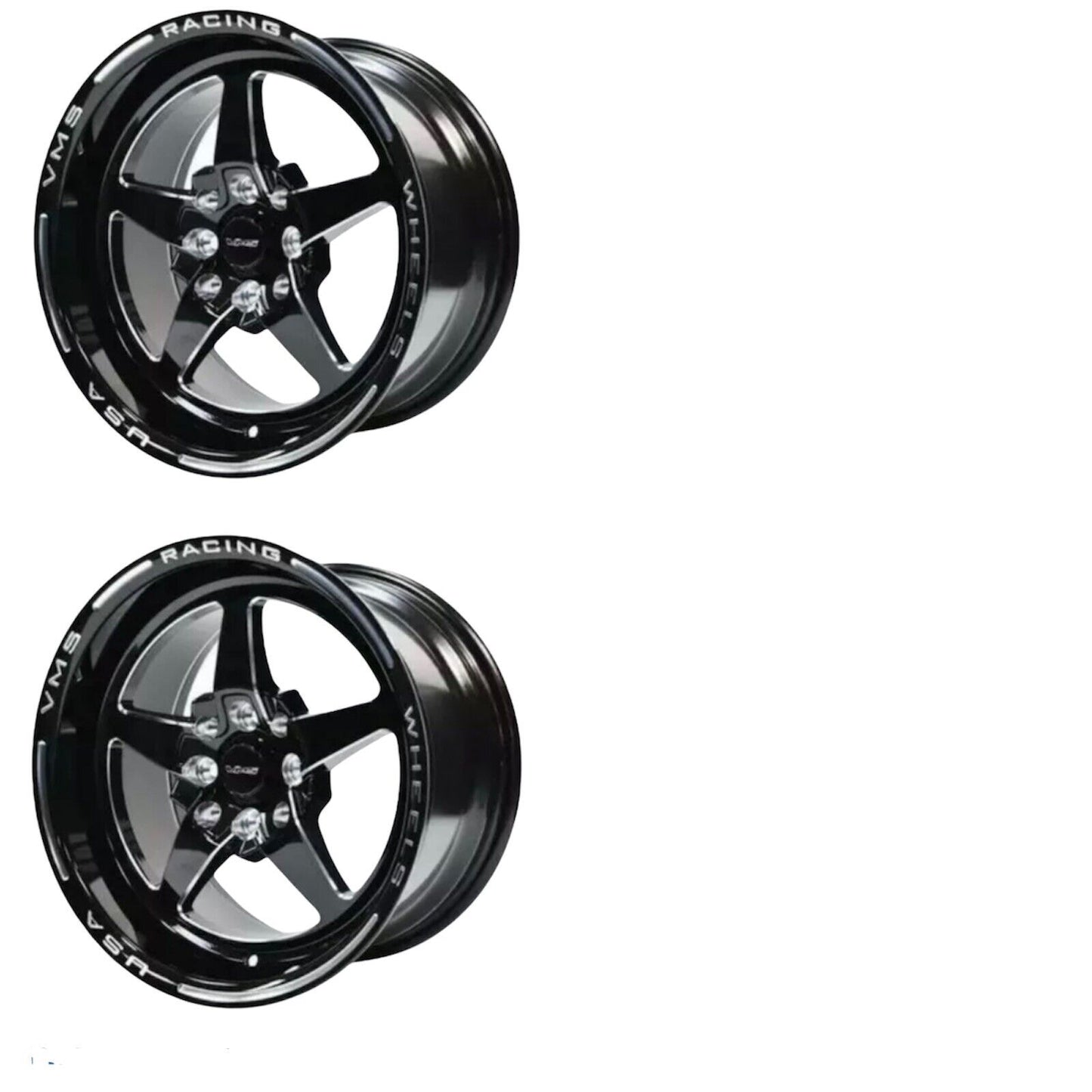 VMS Racing Drag Racing Wheels Rims 2x 15x3.5 ET10 2x 15x8 ET20 4/100 4/114 73.1