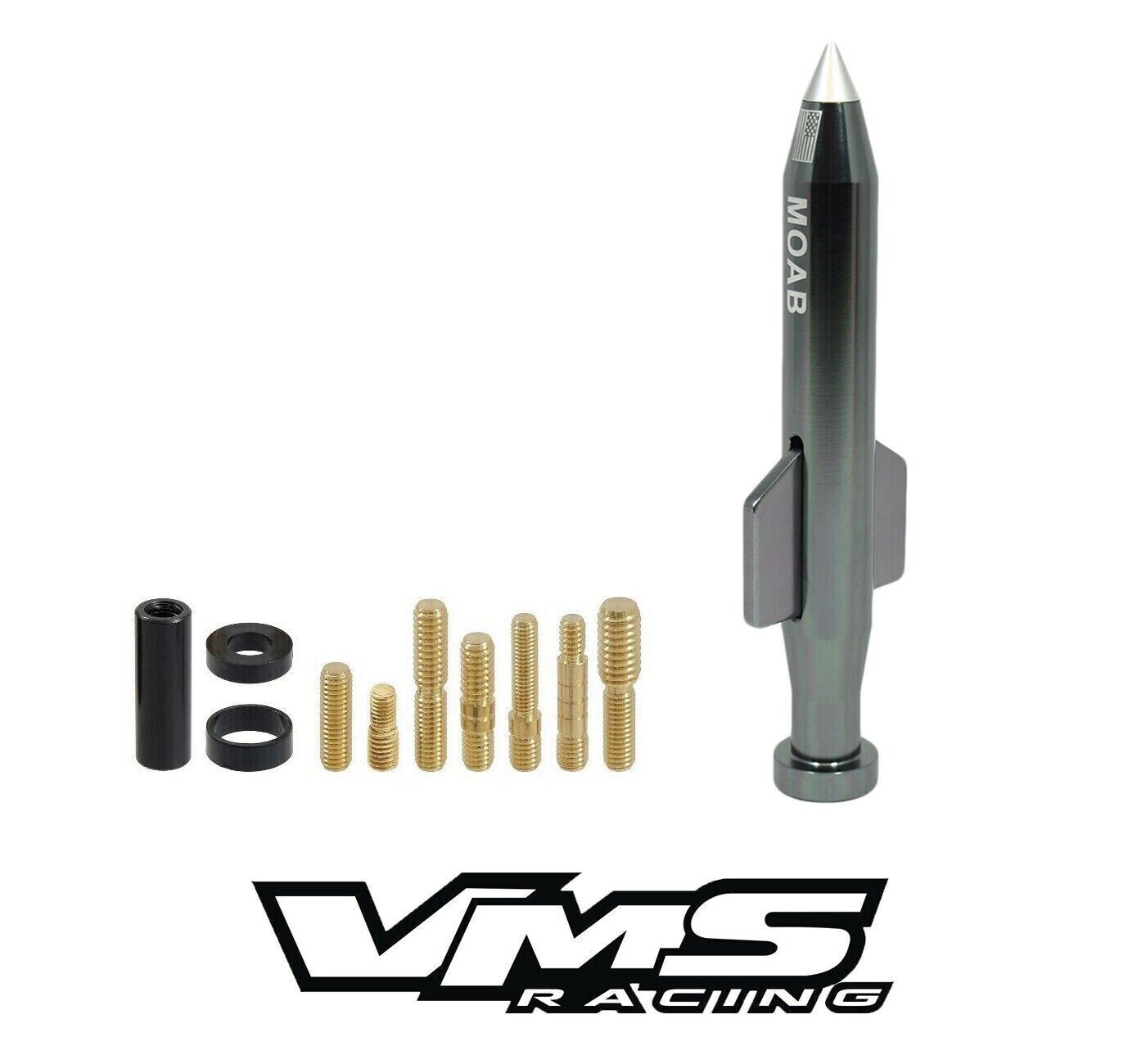 MOAB VMS Gunmetal Antenna for Ford Bronco Models with Screw On Antenna