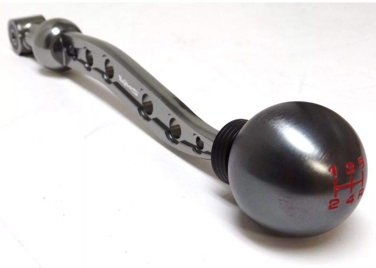 GUNMETAL SHORT SHIFTER + SHIFT KNOB HONDA CIVIC 88-00 ACURA INTEGRA DEL SOL CRX