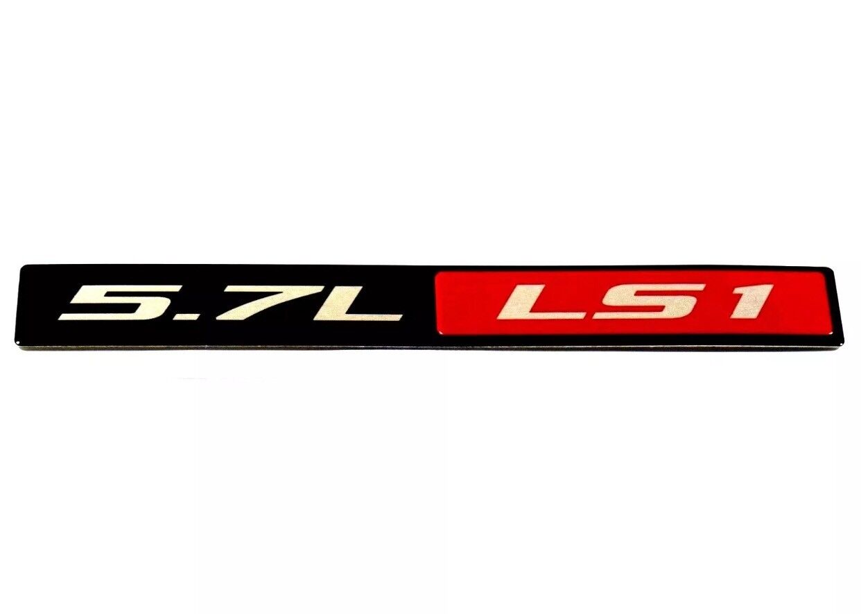 TWO 5.7L LS1 EMBLEMS DECALS FOR GTO FIREBIRD CAMARO CORVETTE AND MORE