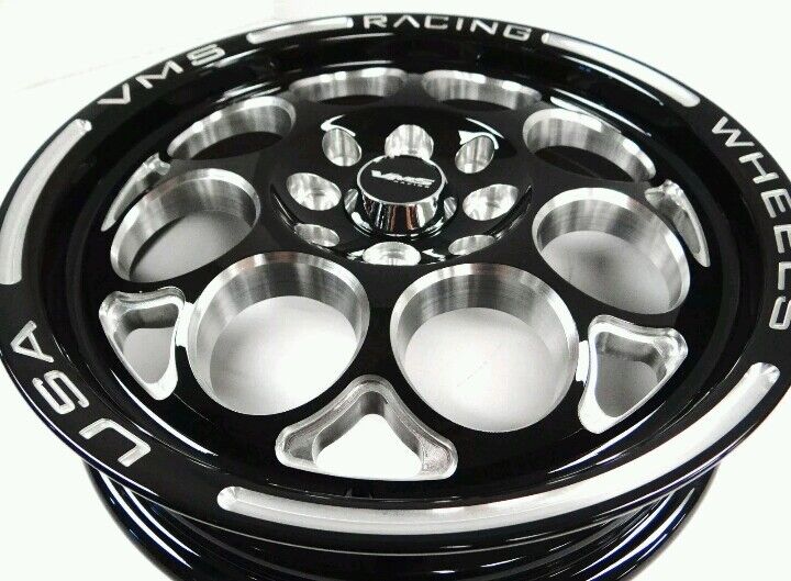 Two Skinny Drag Race Wheels 15x3.5 4x100 4x114.3 Offset 10