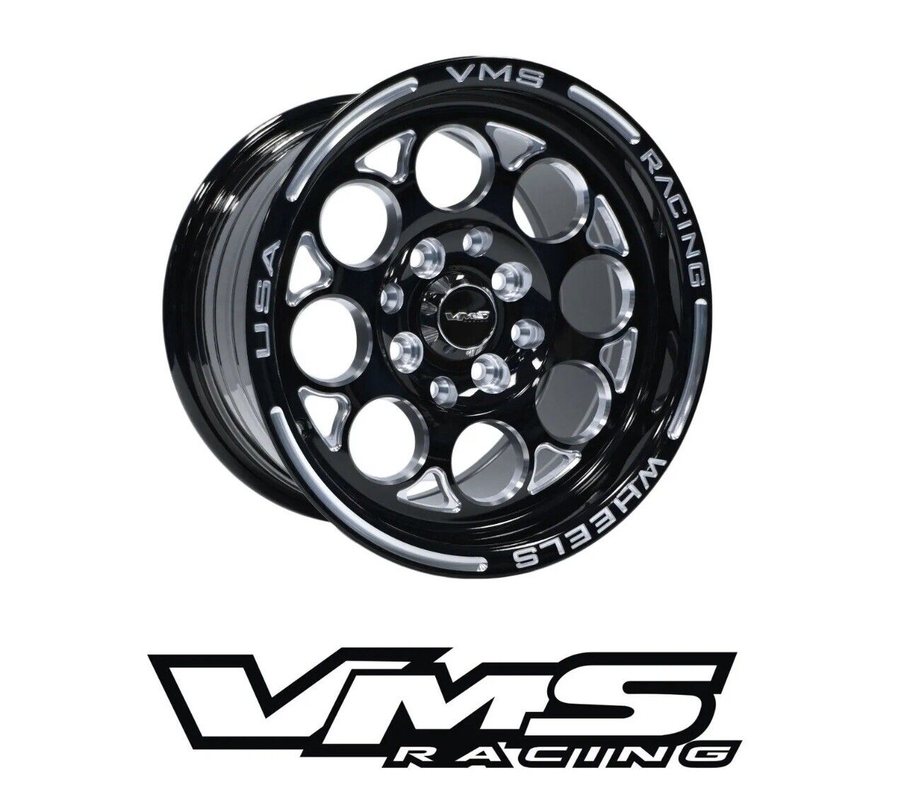 SET OF 2 VMS RACING MODULO 15X8 WHEELS 5X100 5x114.3 ET20 PAIR BACKSPACE 5.3”