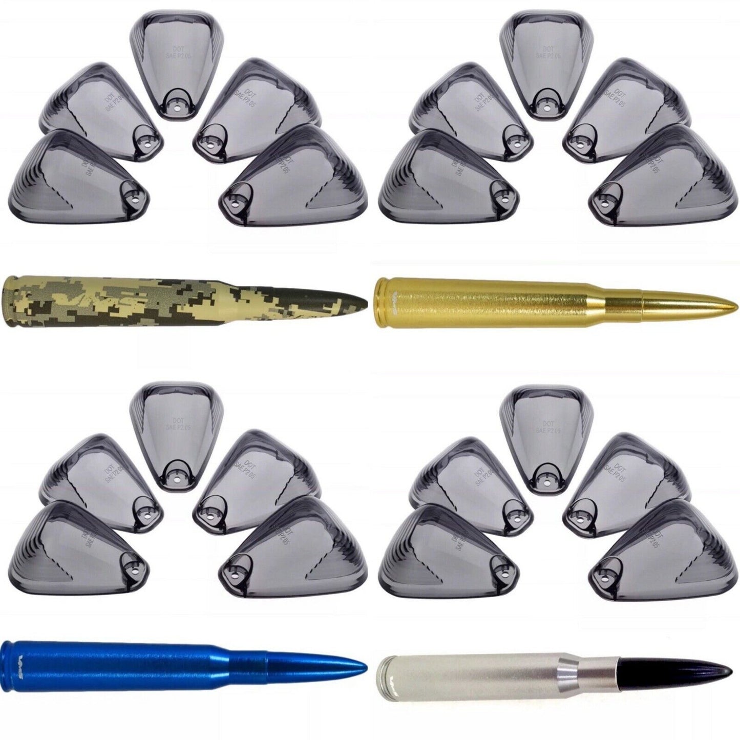 Digital Camouflage Bullet Antenna w Smoked Cab Lens For Ford F250 F350 F450 F550