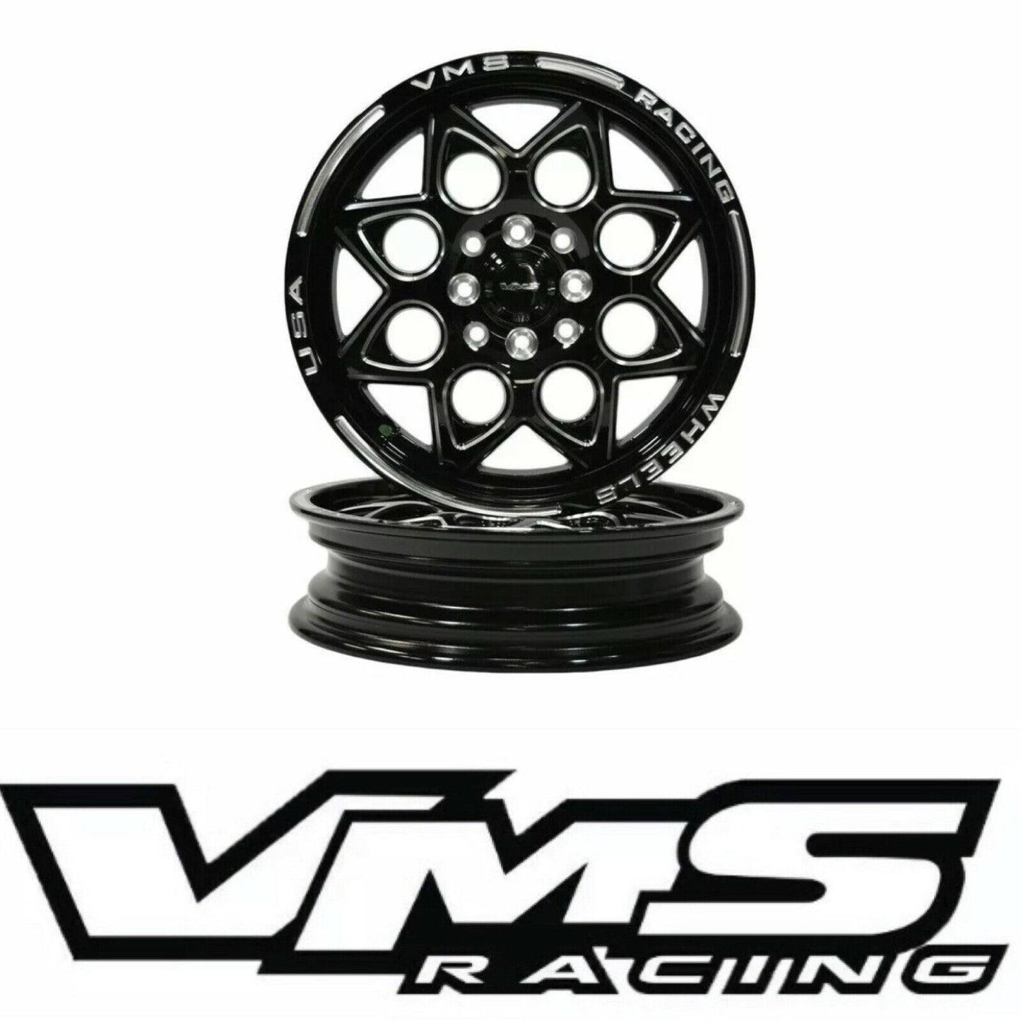 VMS RACING RIMS ROCKET TRACK WHEELS 15X3.5 5X114 5X100 +10 OFFSET