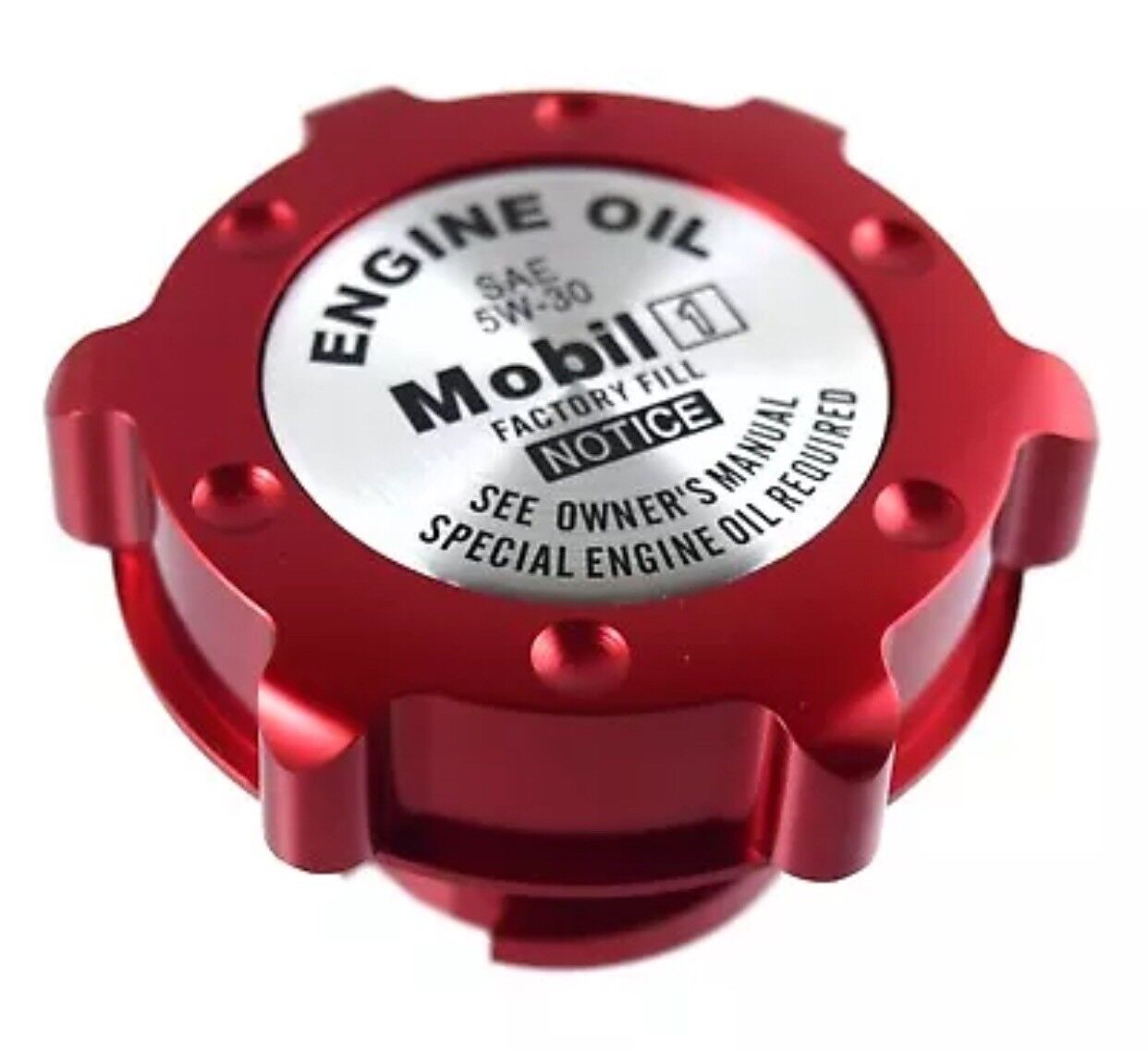 Red Oil Filler Cap Billet Aluminum Fits LS1 LS2 LS3 LS6 Mobile One Emblem
