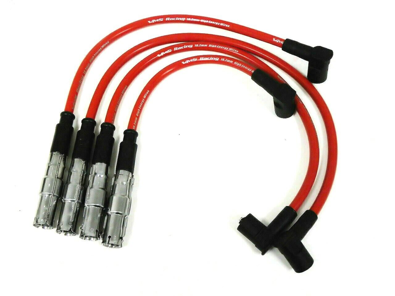 RED 10.2MM SPARK PLUG WIRES FOR 99-05 VW VOLKSWAGEN JETTA 2.0 LITER ENGINE