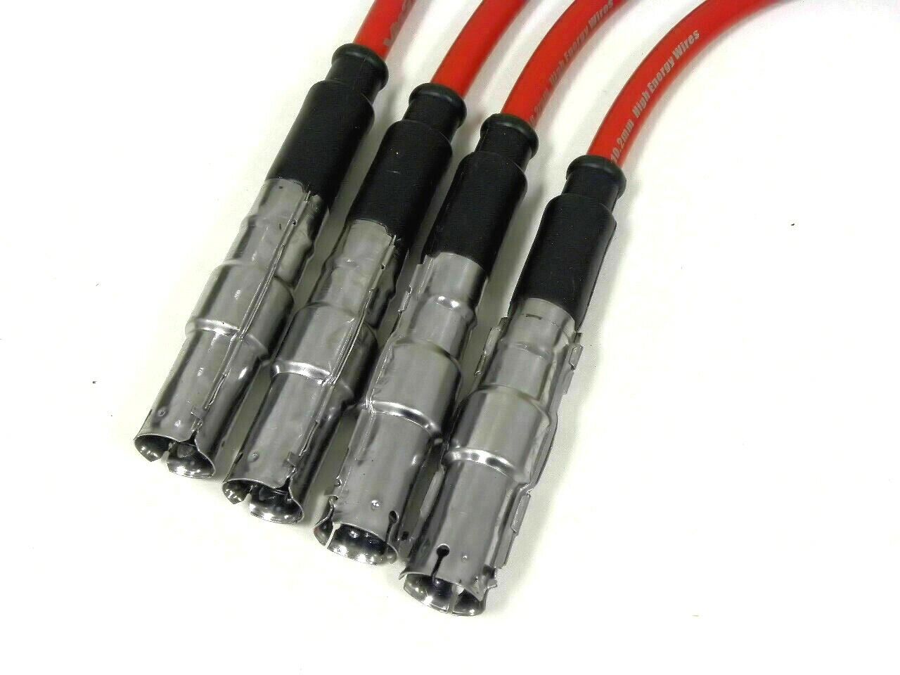 RED 10.2MM SPARK PLUG WIRES FOR 99-05 VW VOLKSWAGEN JETTA 2.0 LITER ENGINE