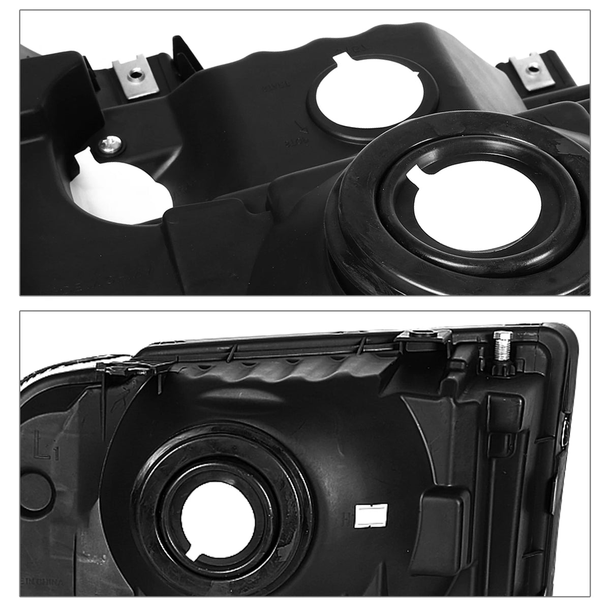 New Headlights For 2005 through 2007 Ford F250 F350 F450 F550 Super Duty Black Clear Corner Headlamps