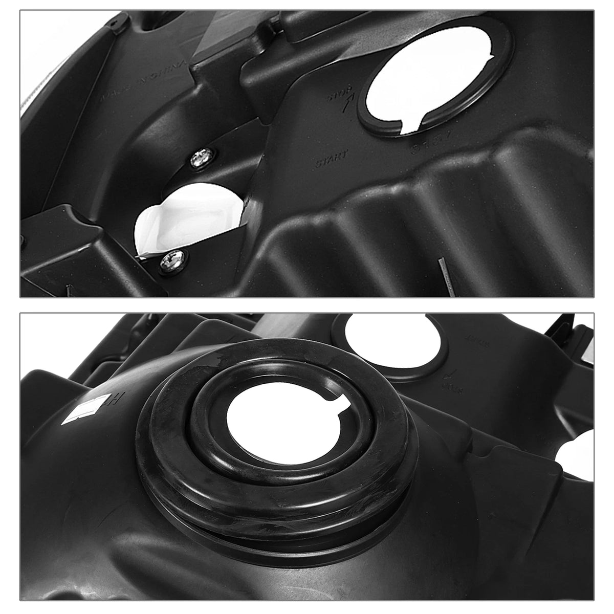 New Headlights For 2005 through 2007 Ford F250 F350 F450 F550 Super Duty Black Clear Corner Headlamps