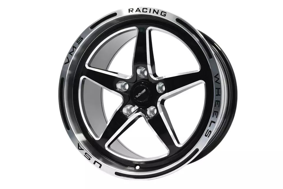 ONE VMS 17x10 V Star 5 Spoke Polished Lip Rim Wheel 5x120 44ET For Camaro 2010 to 2020