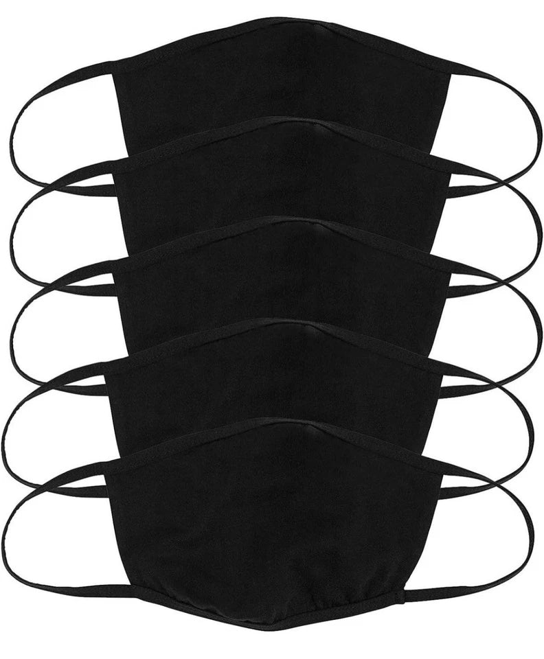 480 Reusable Masks Bella + Canvas 2-Ply Cloth Face Masks, M/L, 96 Packs Of 5 Bulk Buy