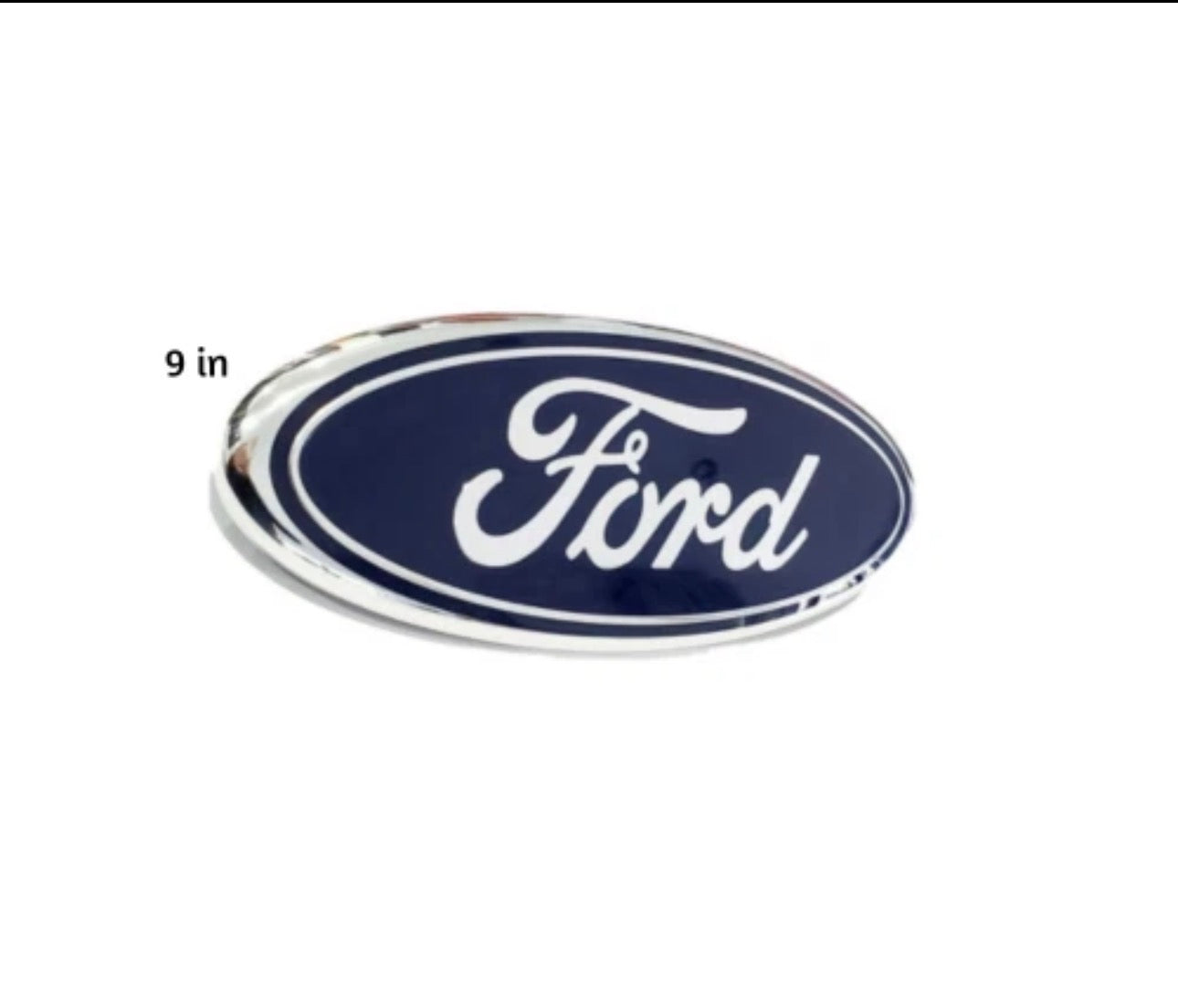 One 9" x 3.5" Blue Emblem for Ford F250 F350 Front Grille