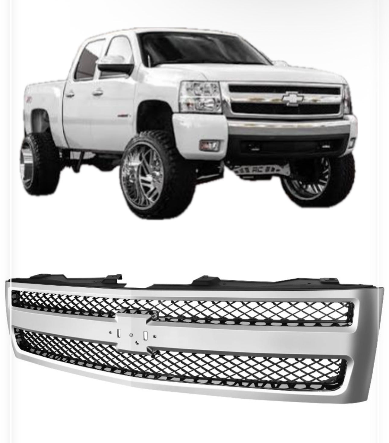 New Chrome Grille for Chevy Silverado 1500 fits 2007 to 2013