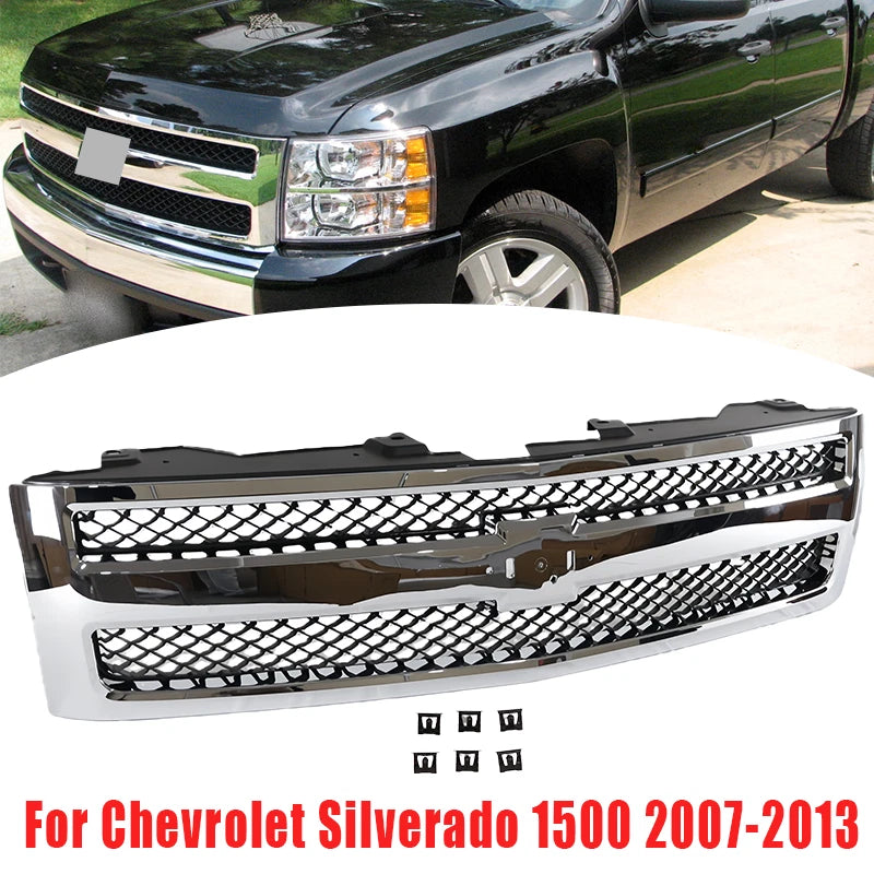 New Chrome Grille for Chevy Silverado 1500 fits 2007 to 2013