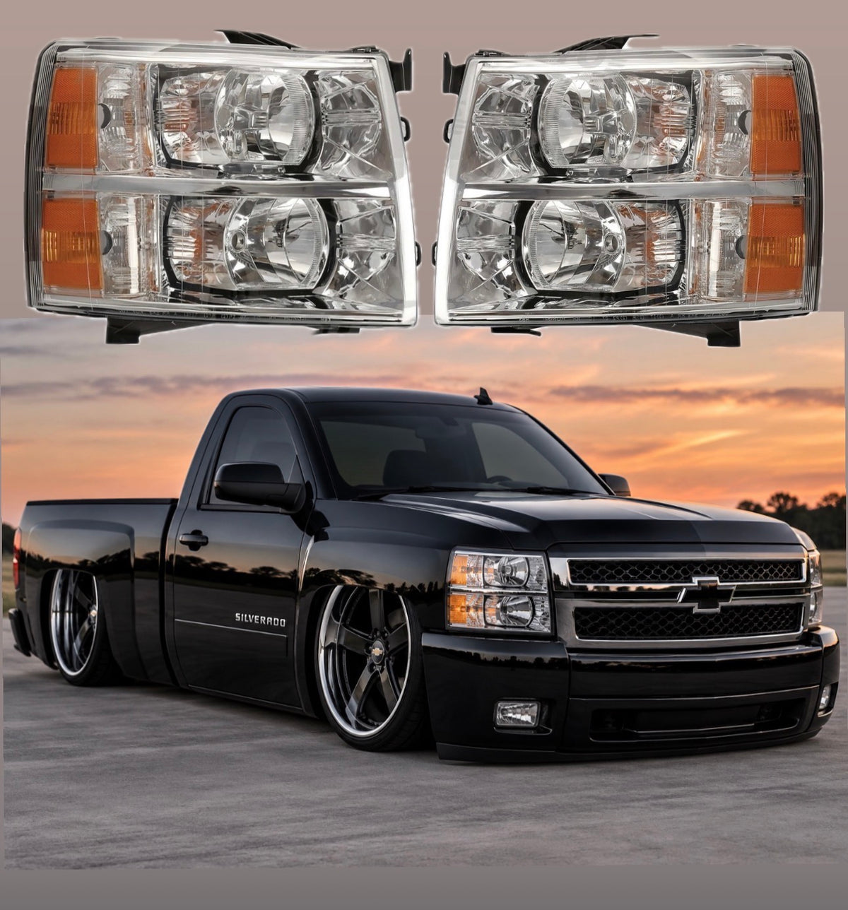 New in Box Silverado Headlights 2007 to 2013 Fits 1500 2500 3500 Left and Right
