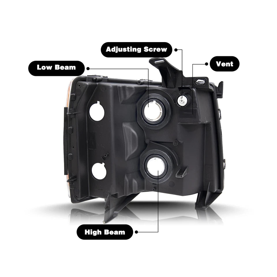 New Clear Headlights for Chevy Silverado fits 2007 through 2013 Fits 1500 2500 3500 Left and Right