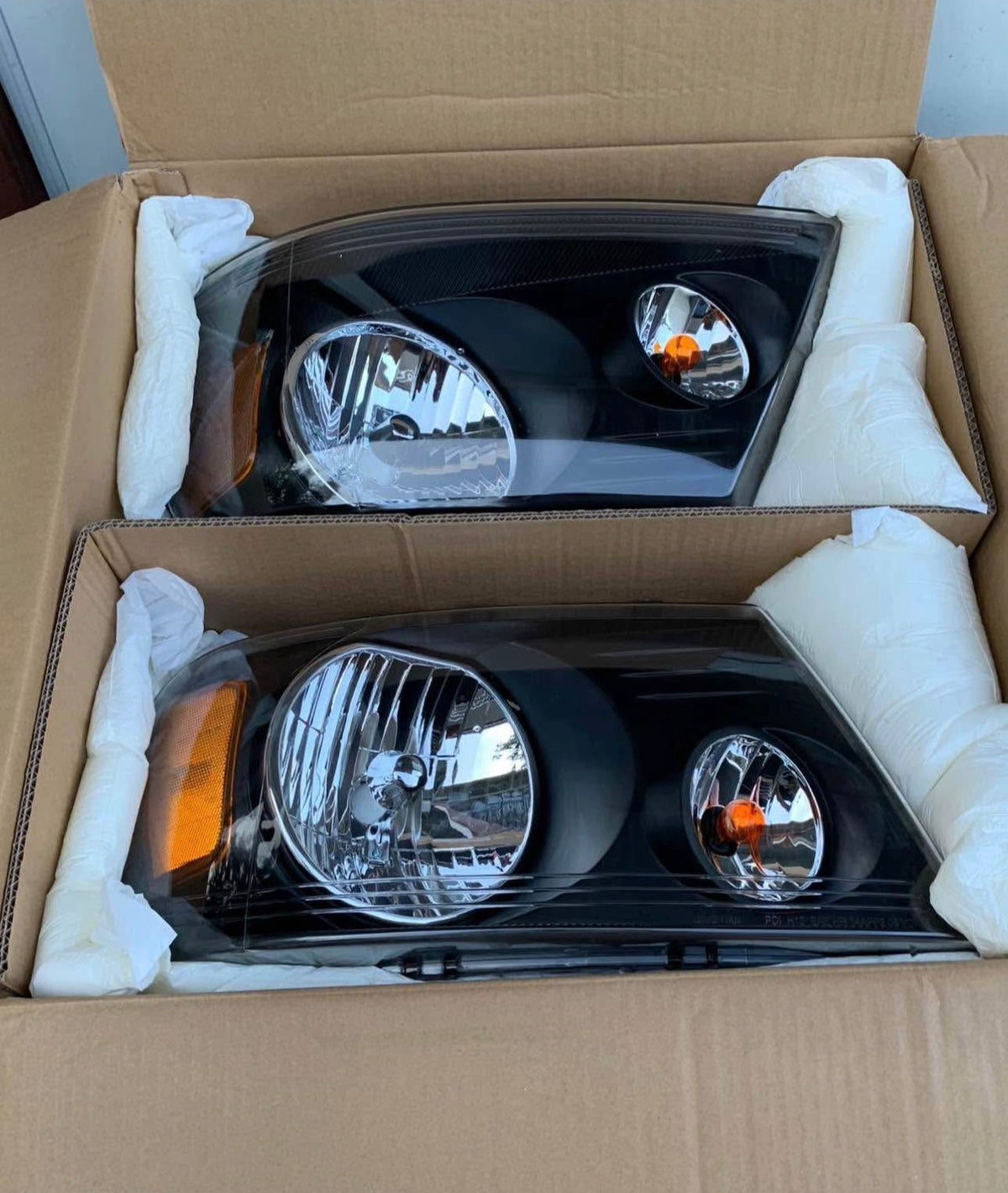 NEW F150 Headlights Black Housing for 2004 through 2008 All Trim Models