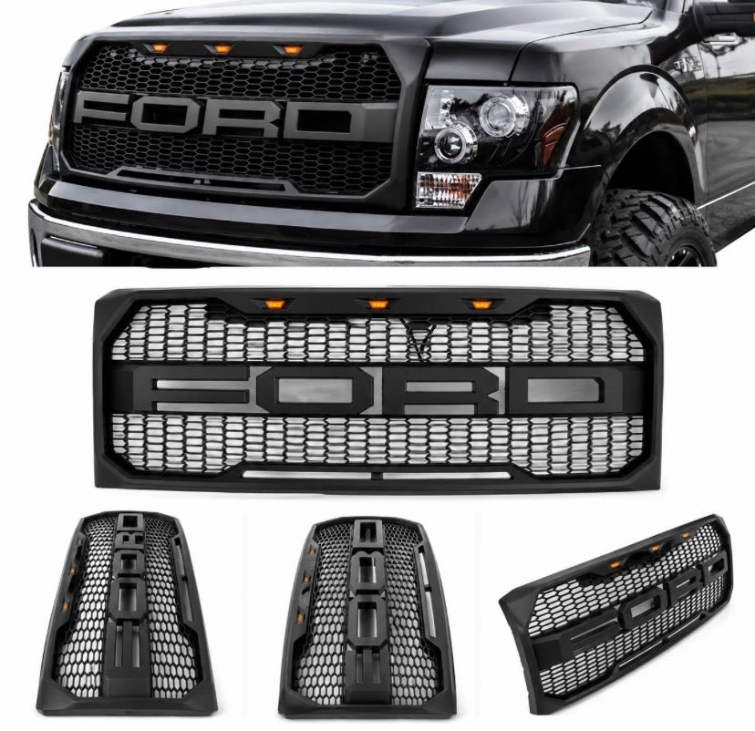 Raptor Style Grille for Ford F150 fits 2009 through 2014 (NOT FOR ACTUAL RAPTOR MODEL)