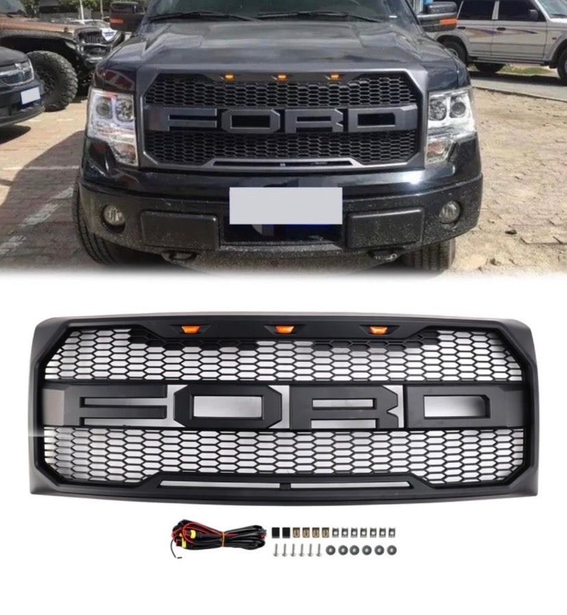 Raptor Style Grille for Ford F150 fits 2009 through 2014 (NOT FOR ACTUAL RAPTOR MODEL)