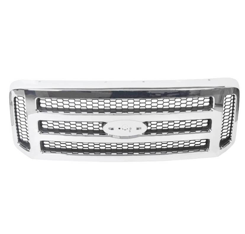 New Chrome Grille For Ford F250 and F350 Fits 2005 to 2007 Also Fits Excursion 2005