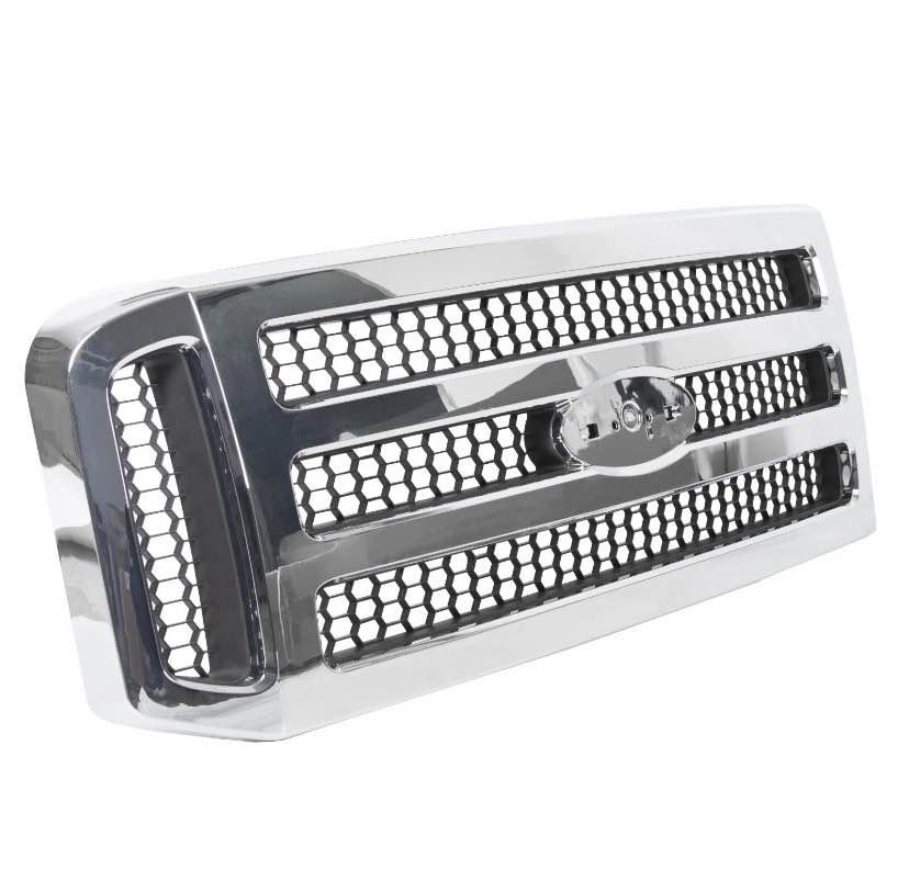 New Chrome Grille For Ford F250 and F350 Fits 2005 to 2007 Also Fits Excursion 2005