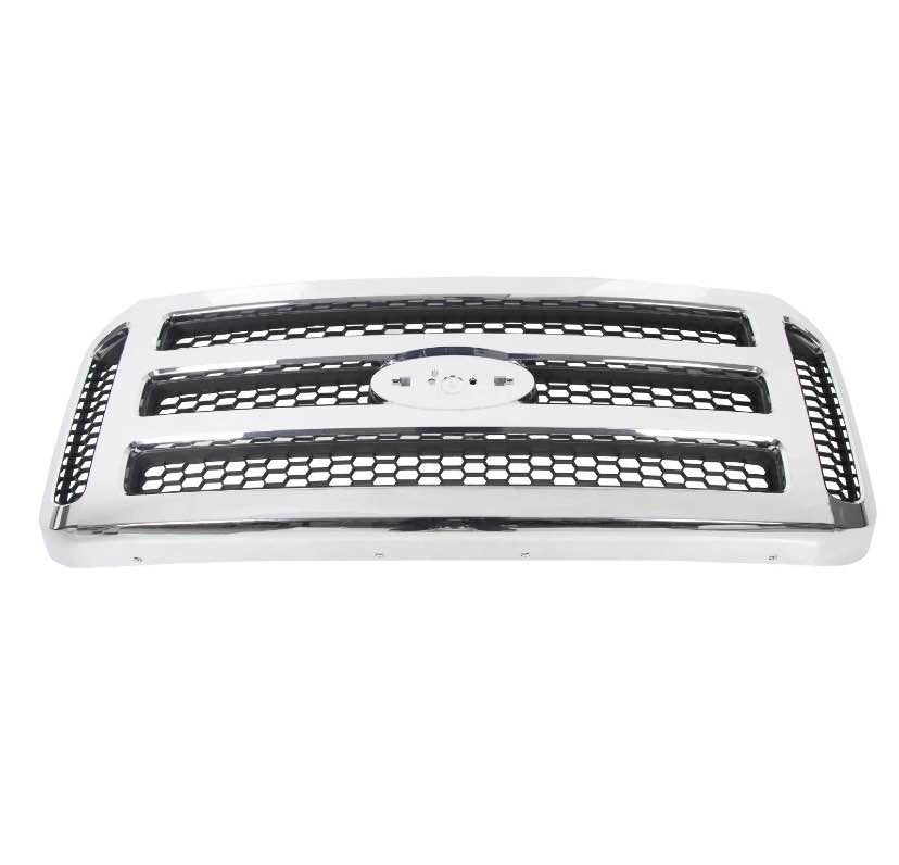 New Chrome Grille For Ford F250 and F350 Fits 2005 to 2007 Also Fits Excursion 2005