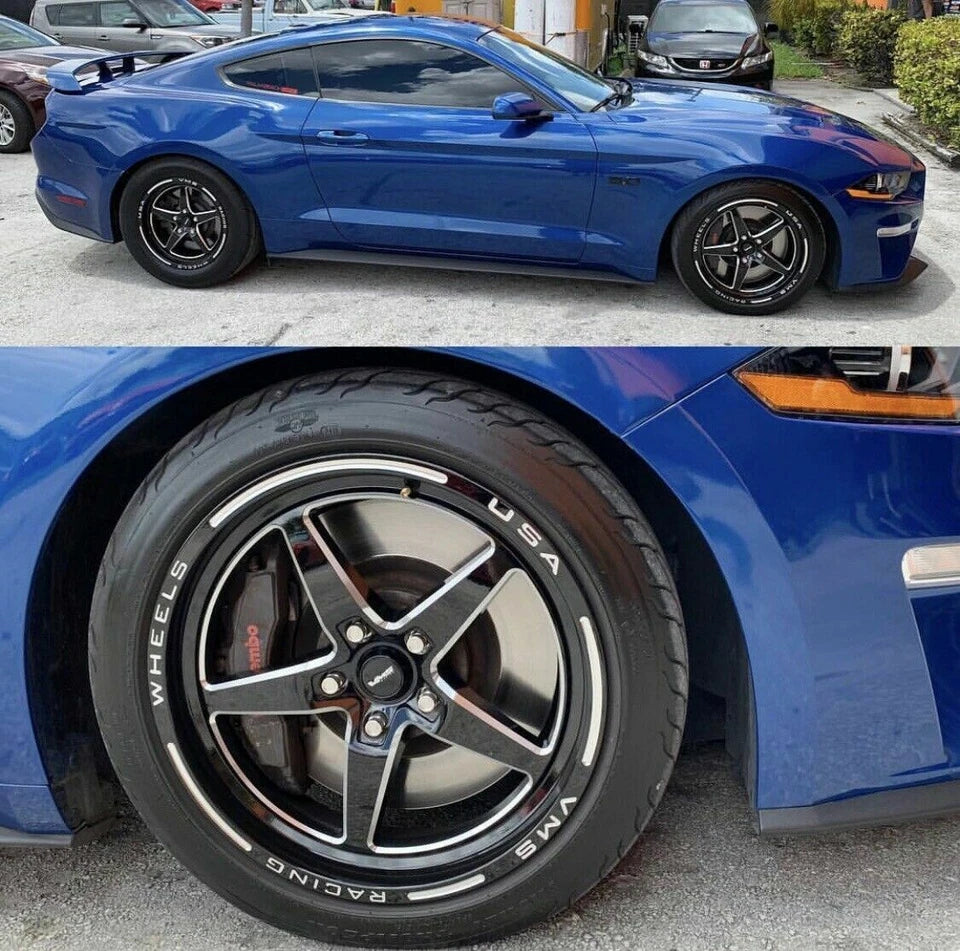 Set of Four VMS RACING V-STAR 17X10 and 18X5 DRAG PACK WHEELS RIMS SET FOR 05+ FORD MUSTANG