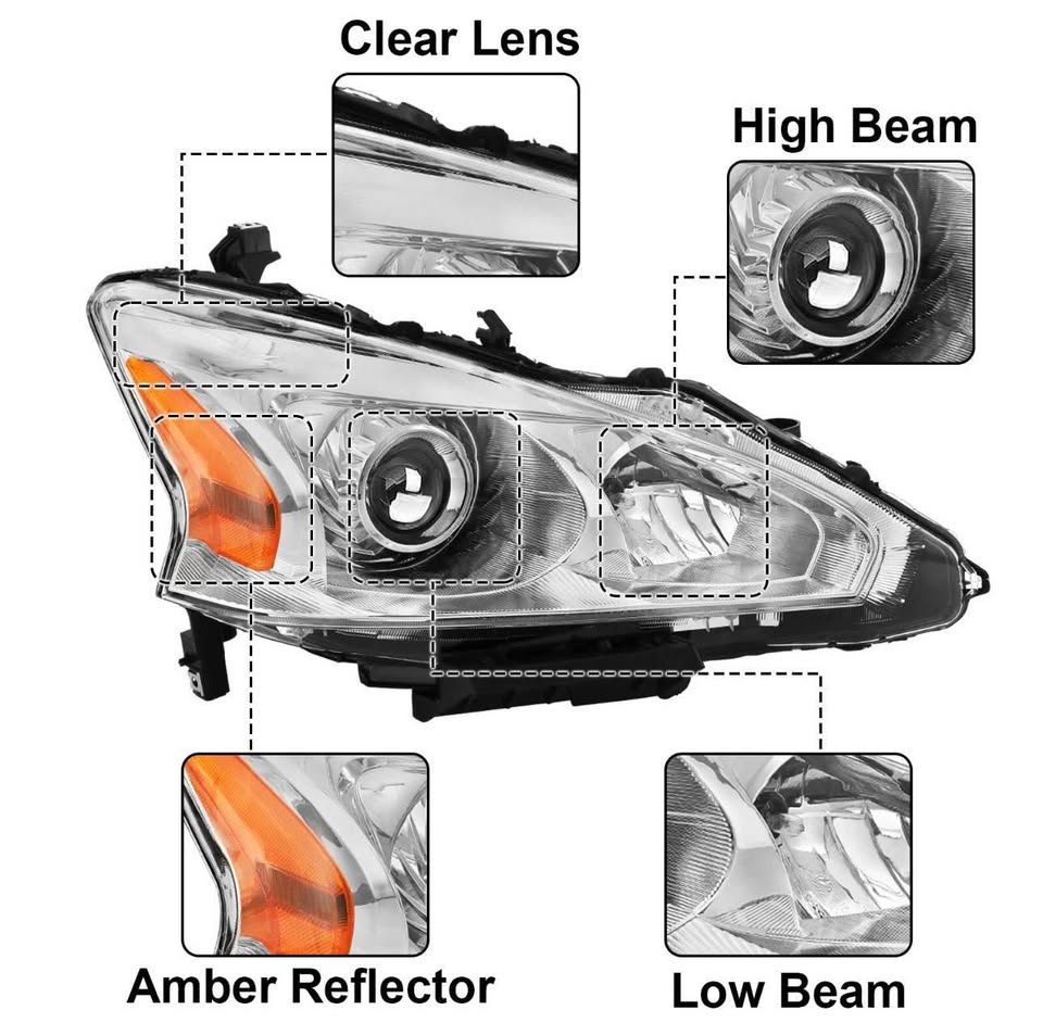 Brand New Nissan Altima Headlights Left and Right fits 2013, 2014 and 2015 S/SL/SV