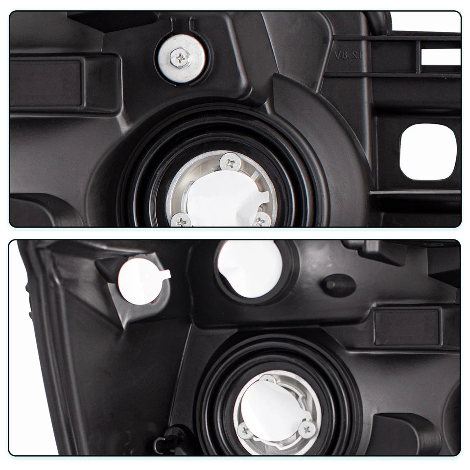 New Black Headlights For 2004 to 2015 Nissan Titan and 2004 to 2007 Armada Headlights Assembly Lamps Pair