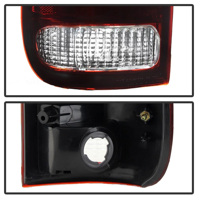 1997 to 2003 Ford F150 and 1999 to 2007 F250 F350 Super Duty Midnight Red Smoked Tail Lights Brake Lamps